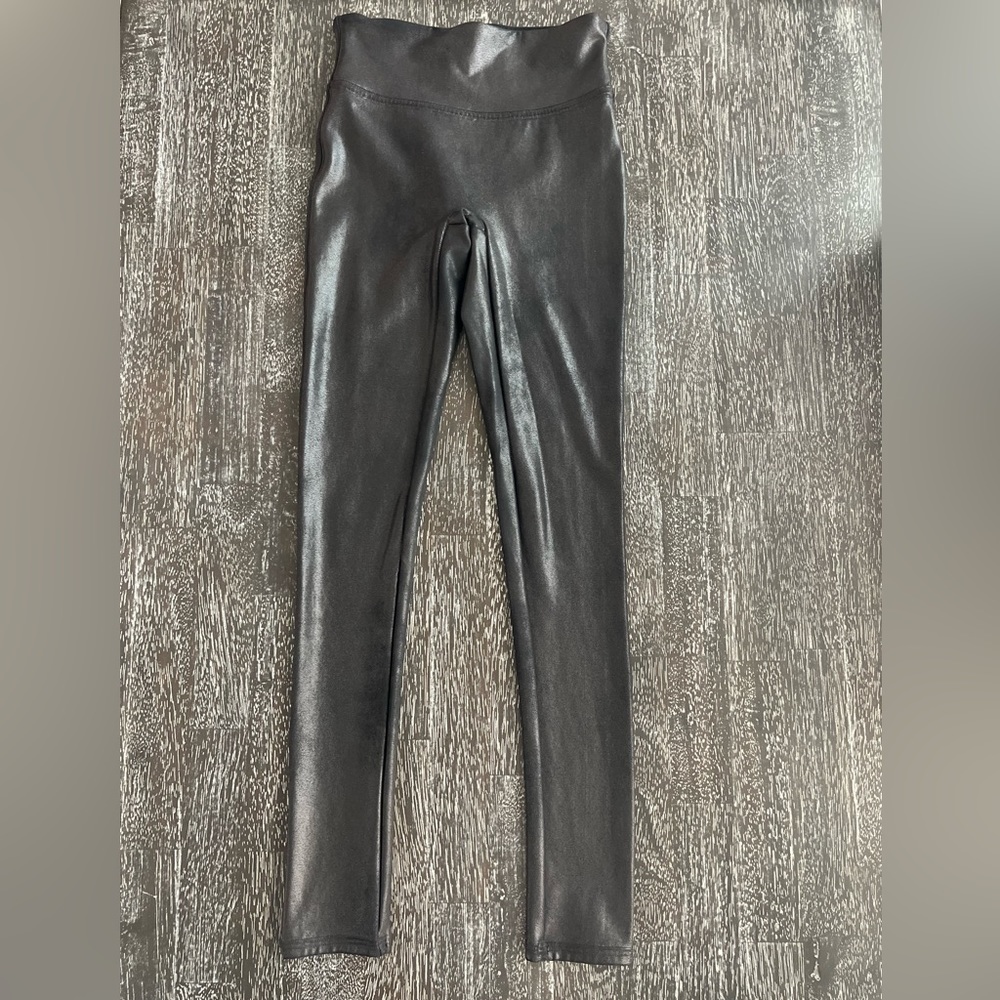 Spanx Faux Leather Leggings in Black - Picture 3 of 4